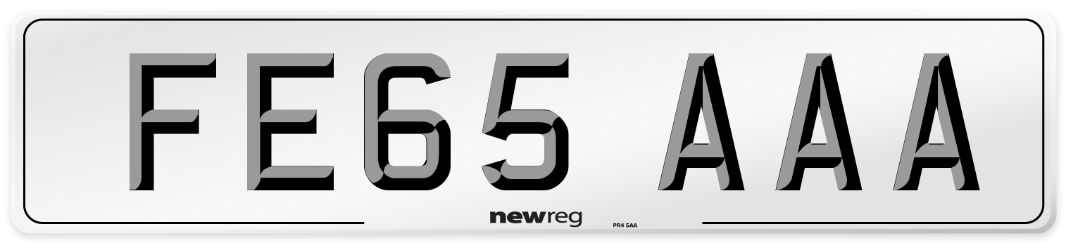 FE65 AAA Number Plate from New Reg